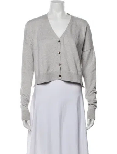 Pre-owned Organic By John Patrick V-neck Sweater In Gray