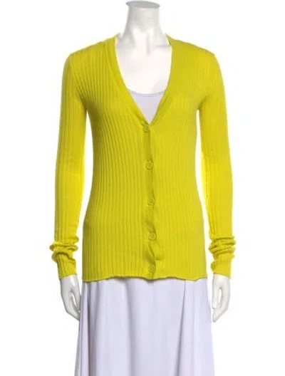 Pre-owned Organic By John Patrick V-neck Sweater In Green