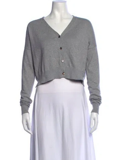Pre-owned Organic By John Patrick V-neck Sweater In Grey