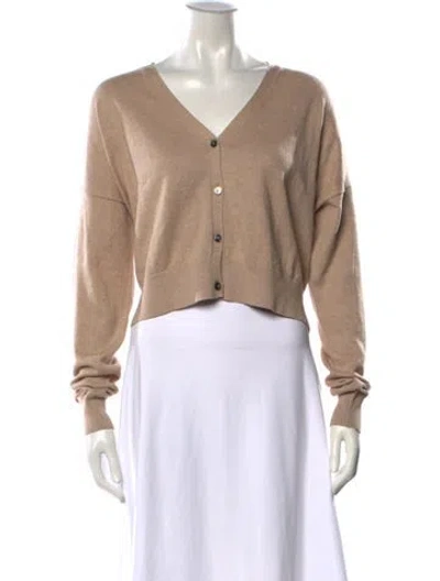 Pre-owned Organic By John Patrick V-neck Sweater In Neutrals