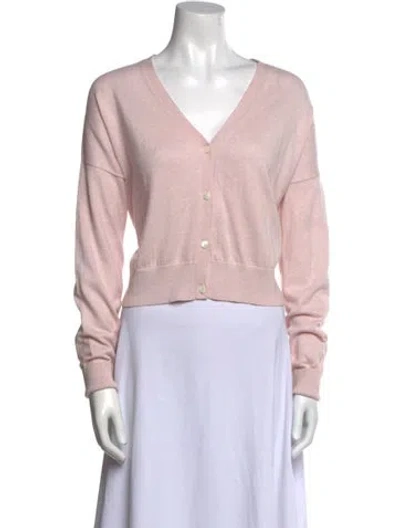 Pre-owned Organic By John Patrick V-neck Sweater In Pink