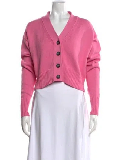 Pre-owned Organic By John Patrick V-neck Sweater In Pink
