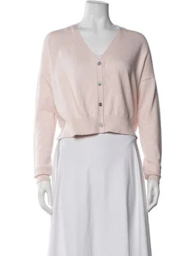 Pre-owned Organic By John Patrick V-neck Sweater In Pink