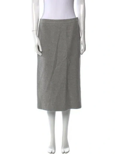 Pre-owned Organic By John Patrick Wool Knee-length Skirt In Gray