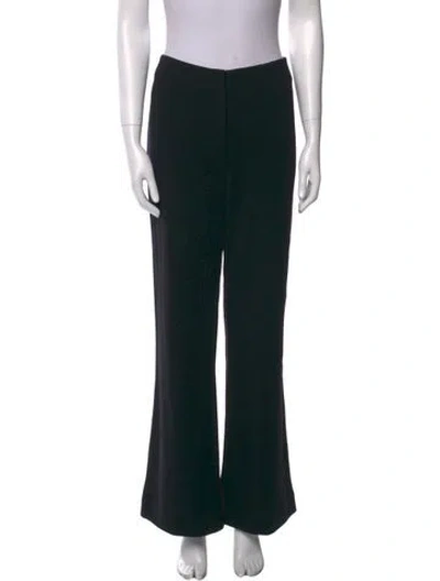 Pre-owned Organic By John Patrick Wool Wide Leg Pants In Black