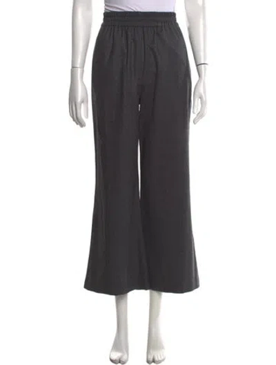 Pre-owned Organic By John Patrick Wool Wide Leg Pants In Grey