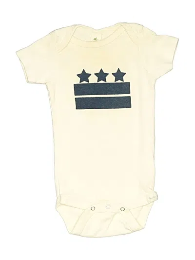 Pre-owned Organic Cotton Fairsewn Babies' Short Sleeve Onesie In White