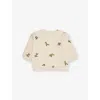 Organic Zoo Live Garden-print Organic-cotton Sweatshirt 3 Months - 5 Years Olive Print In Olive Print