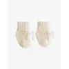 Organic Zoo Undyed Cotton-knit Booties 0-12 Months Natural In Multi