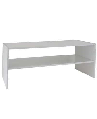 Organize It All 2 Shelf Stackable Shoe Rack In White
