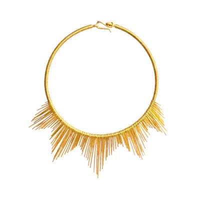 Oriaku Studio Women's Gold Anyanwu Necklace - Handcrafted In Senegal