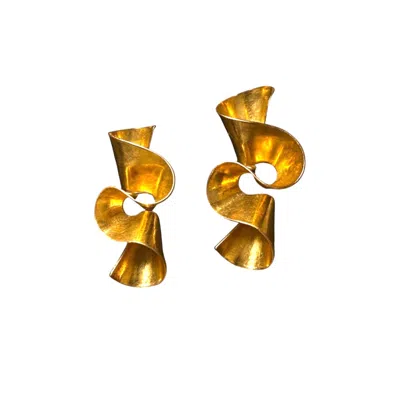 Oriaku Studio Women's Gold Moro Earrings