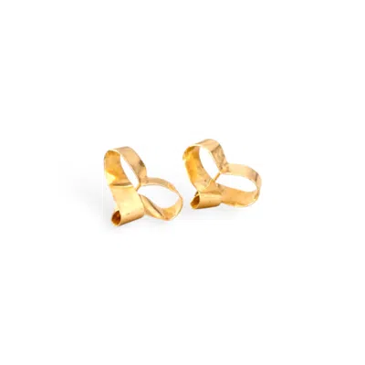 Oriaku Studio Women's Ifunanya Earrings - Heart Shaped - Gold Plated - Handcrafted In Kenya