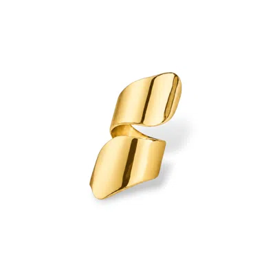 Oriaku Studio Women's Koura Ring - Gold Plated - Adjustable Statement Ring - Handcrafted In Senegal - West Africa