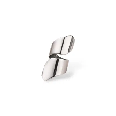 Oriaku Studio Women's Koura Ring - Silver Plated - Adjustable Statement Ring - Handcrafted In Senegal In Red