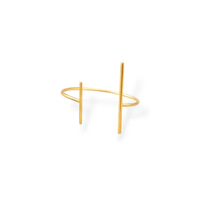 Oriaku Studio Women's Tili Bracelet - Minimalist Adjustable - Gold Plated - Handcrafted In Senegal - West Africa
