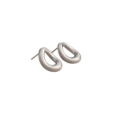 Oriaku Studio Women's Toro Earrings - Silver Plated Minimalist Stud - Handcrafted In Senegal