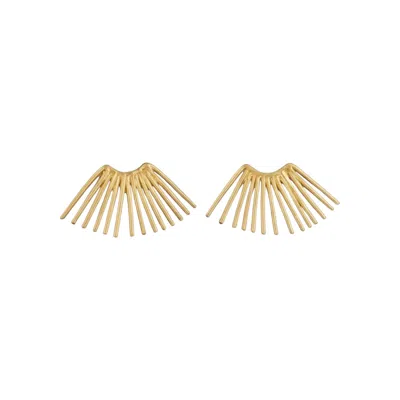 Oriaku Studio Women's Wari Sunrays Earrings - Gold