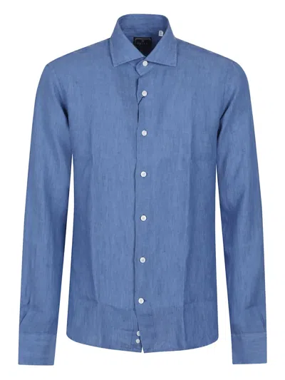 Orian Button-down Linen Shirt In Blue