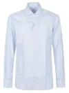 Orian Cotton Slim Fit Striped Shirt In Multi