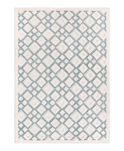 Orian Crochet Diamond Park Area Rug, 5'3 X 7'6 In Blue