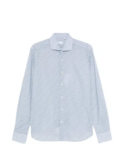 Orian Floral-print Shirt In Blue