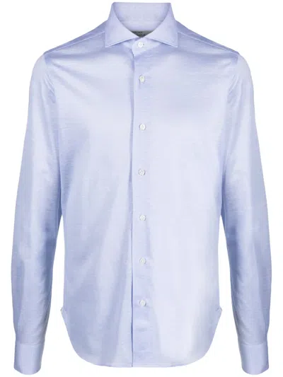 Orian Long Sleeve Slim Shirt In Blue