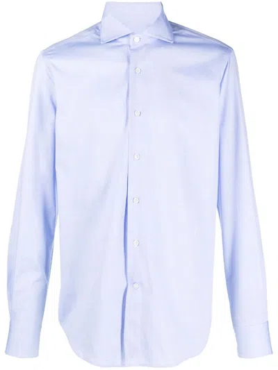 Orian Long Sleeve Slim Shirt In Blue