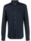 Orian Long Sleeve Slim Shirt In Blau