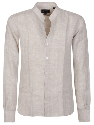Orian Long Sleeve Washed Shirt In Beige