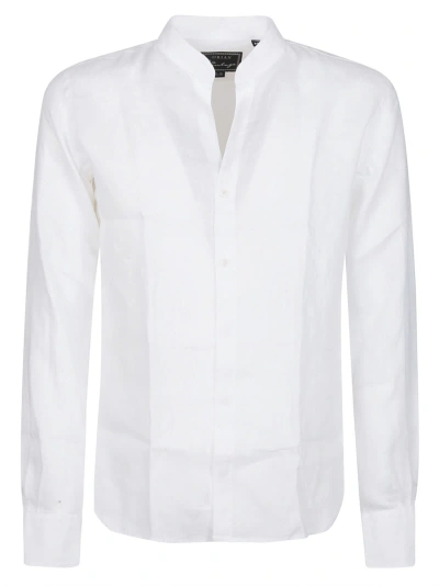 Orian Long Sleeve Washed Shirt In Bianco