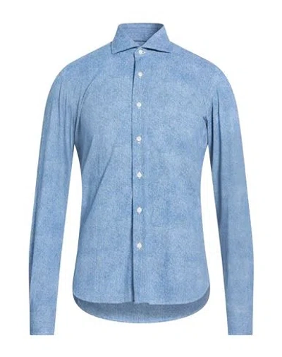 Orian Man Shirt Blue Size 15 ½ Polyamide, Elastane
