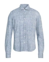 Orian Man Shirt Light Blue Size 17 Cotton