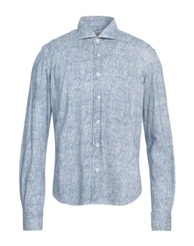 Orian Man Shirt Light Blue Size 17 Cotton