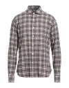 Orian Man Shirt Taupe Size 16 ½ Cotton
