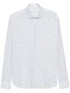 Orian Paisley-print Long-sleeve Shirt In White