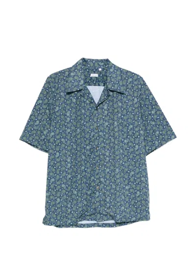 Orian Paisley-print Short-sleeve Shirt In Blue