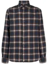 Orian Plaid Flannel Shirt In Blue
