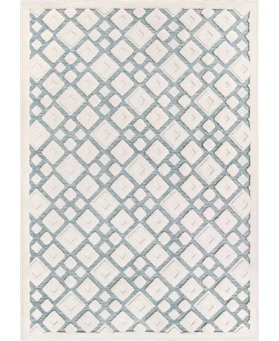 Orian Rugs Orian Crochet Diamond Park 5'3"x7'6" Area Rug In Blue