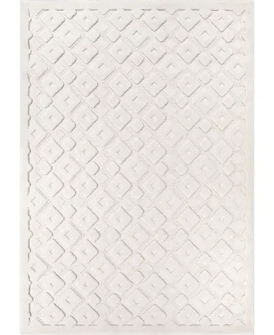 Orian Rugs Orian Crochet Diamond Park 7'10"x10'10" Area Rug In Bone