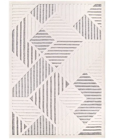 Orian Rugs Orian Crochet Indoor, Outdoor Glass House 5'3" X 7'6" Area Rug In Ivory,gray