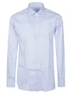 Orian Long Sleeve Slim Shirt In Azzurro