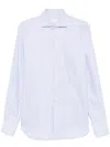 Orian Cotton Slim Fit Striped Shirt In Blue