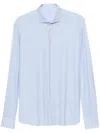 Orian Striped Stretch Shirt In Blue