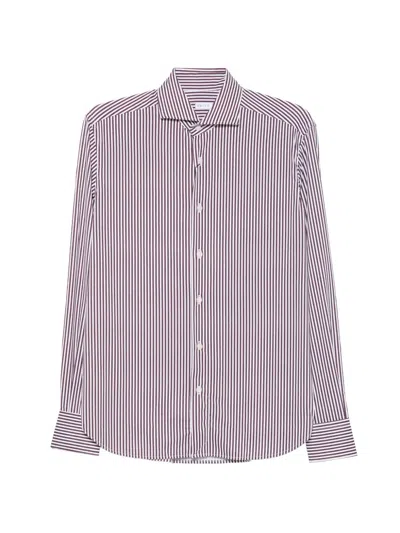 Orian Vertical-stripe Long-sleeve Shirt In Purple