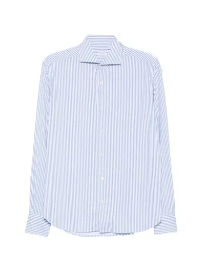 Orian Vertical-stripe Long-sleeve Shirt In White