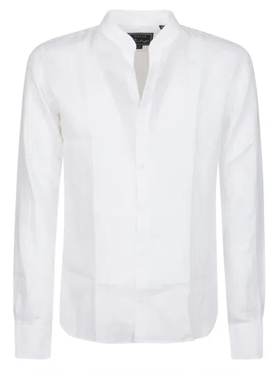 Orian Washed Long Sleeve Shirt In Bianco