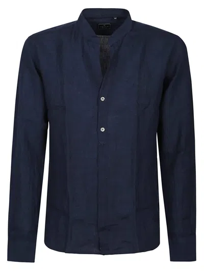 Orian Washed Long Sleeve Shirt In Blu