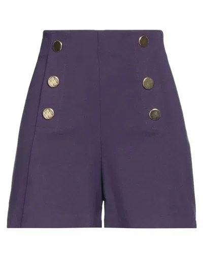 Oriana Woman Shorts & Bermuda Shorts Purple Size M/l Polyurethane