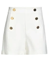 Oriana Woman Shorts & Bermuda Shorts White Size M/l Polyurethane